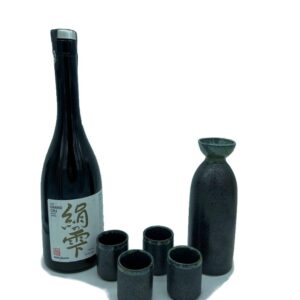 Juego Sake Vajilla Pack Negra con Sake Grand Cru